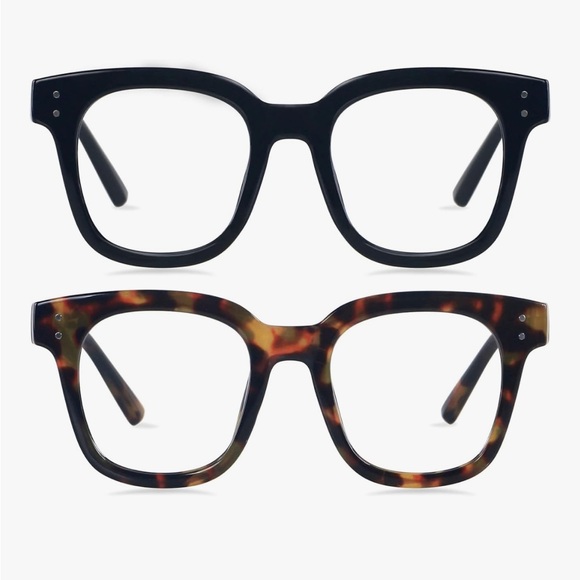 Amazon Accessories - 2x Black and Tortoise Shell Blue Light Glasses